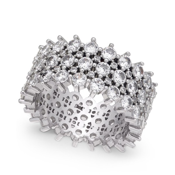 Silver-Tone Pavé Ring