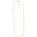 Mixed Bead Flower Long Station Necklace, 42