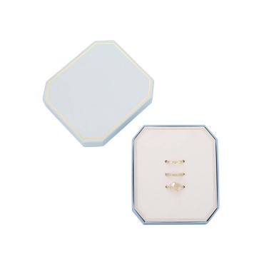 14K Gold Flash-Plated Cubic Zirconia and Genuine Mother Of Pearl Butterfly And Heart Ring Trio