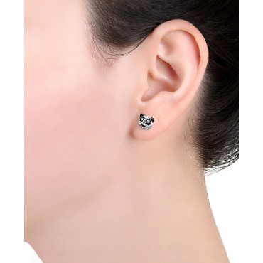 Sleek Jet Black Crystal Accent Statement Ring