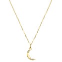 Cubic Zirconia Moon Pendant Necklace