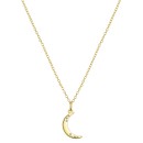 Cubic Zirconia Moon Pendant Necklace