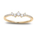 Cubic Zirconia Scattered Band in 18k Gold-Plated Sterling Silver