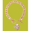 Heart Charm Toggle Bracelet