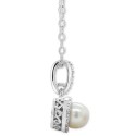 Cultured Freshwater Pearl & Diamond Accent 18