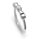 Cubic Zirconia Bow Sterling Silver Toe Ring