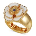 Gold-Tone Mixed Color Stone Flower Statement Ring