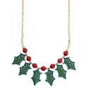 Gold-Tone Mixed Stone Holly Frontal Necklace, 18