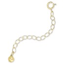 18k Gold over Sterling Silver Extension Chain Necklace, 2 Inch Chain Extender