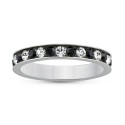 Cubic Zirconia Band in Sterling Silver