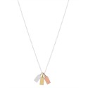 Tri-Tone Charm Pendant Necklace