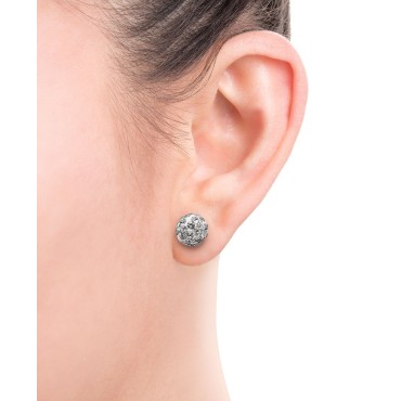 2-Pc. Set Cultured Freshwater Pearl (6-7mm) & Crystal Stretch Bracelet & Matching Stud Earrings