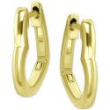 Chic 18k Gold-Plated Twist Hoop Earrings, 40mm in Sterling Silver