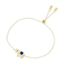 Cubic Zirconia & Enamel Raised Trunk Elephant Bolo Bracelet
