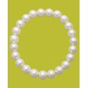 Silver-Tone Imitation Pearl (8mm) Bracelet