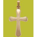 Rounded Cross Pendant in 14k Yellow Gold
