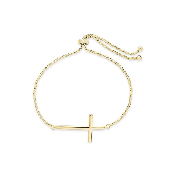 Women's Polished Cross Bolo Bracelet