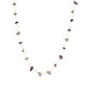 Simulated Amethyst Bead Necklace