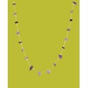 Simulated Amethyst Bead Necklace