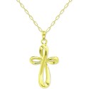 Infinity Cross Pendant Necklace, 16