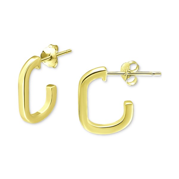 Square Tube Small Hoop Earrings