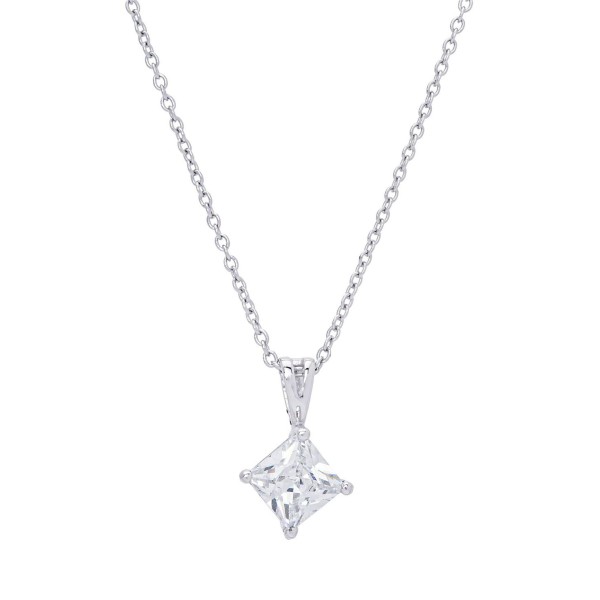 Cubic Zirconia Square Pendant 18