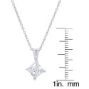 Cubic Zirconia Square Pendant 18