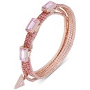 Gold-Tone 3-Pc. Set Baguette Stone Stretch Bracelets