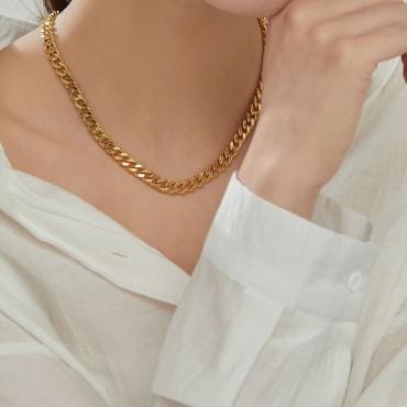 18K Gold Plated Chunky Chain - Necklace 17